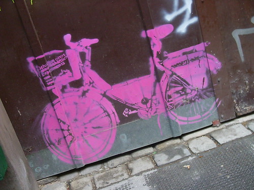 Pink Bike Stencil