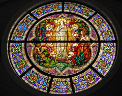Stained glass window, St. Mary's Basilica, Phoenix