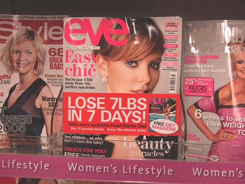 Interesting how many women's magazines are obsessed with weight - here's one.