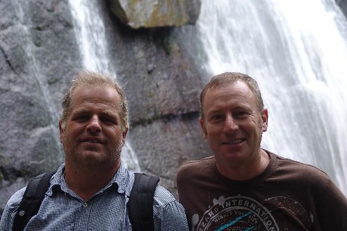 South Africa - Fred and Charles at waterfall in Hogsback by CharlesFred