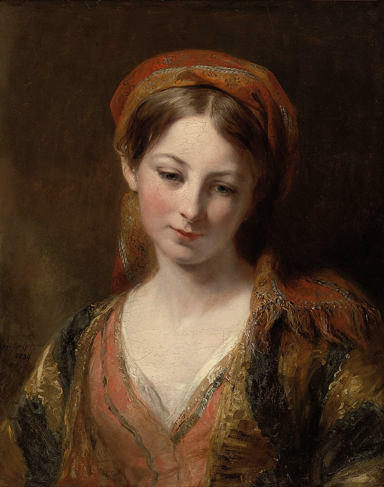 Portrait of a Young Girl by Margaret Sarah Carpenter, 1839