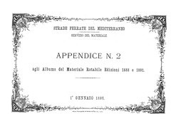 Strade Ferrate del mediterraneo Appendice 2 - 1898