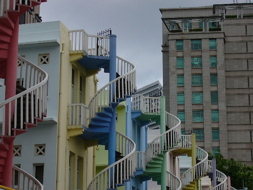 Colourful staircases