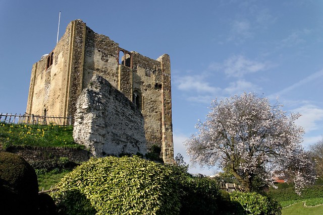 Guildford Castle Keep in Spring