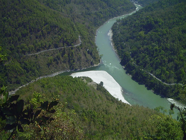 صورة من الجو لنهر تيستا