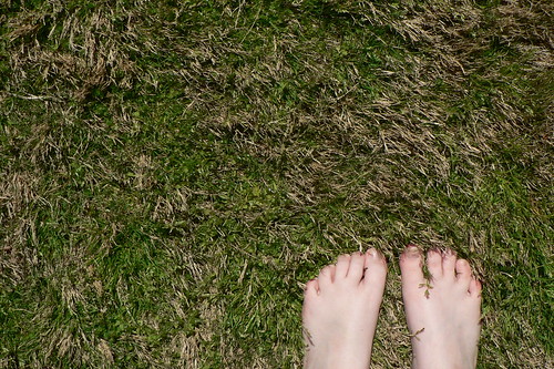 My feet, my yard