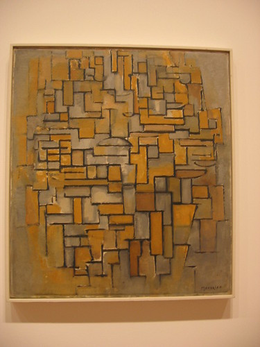 Mondrian's Composition in Brown and Gray