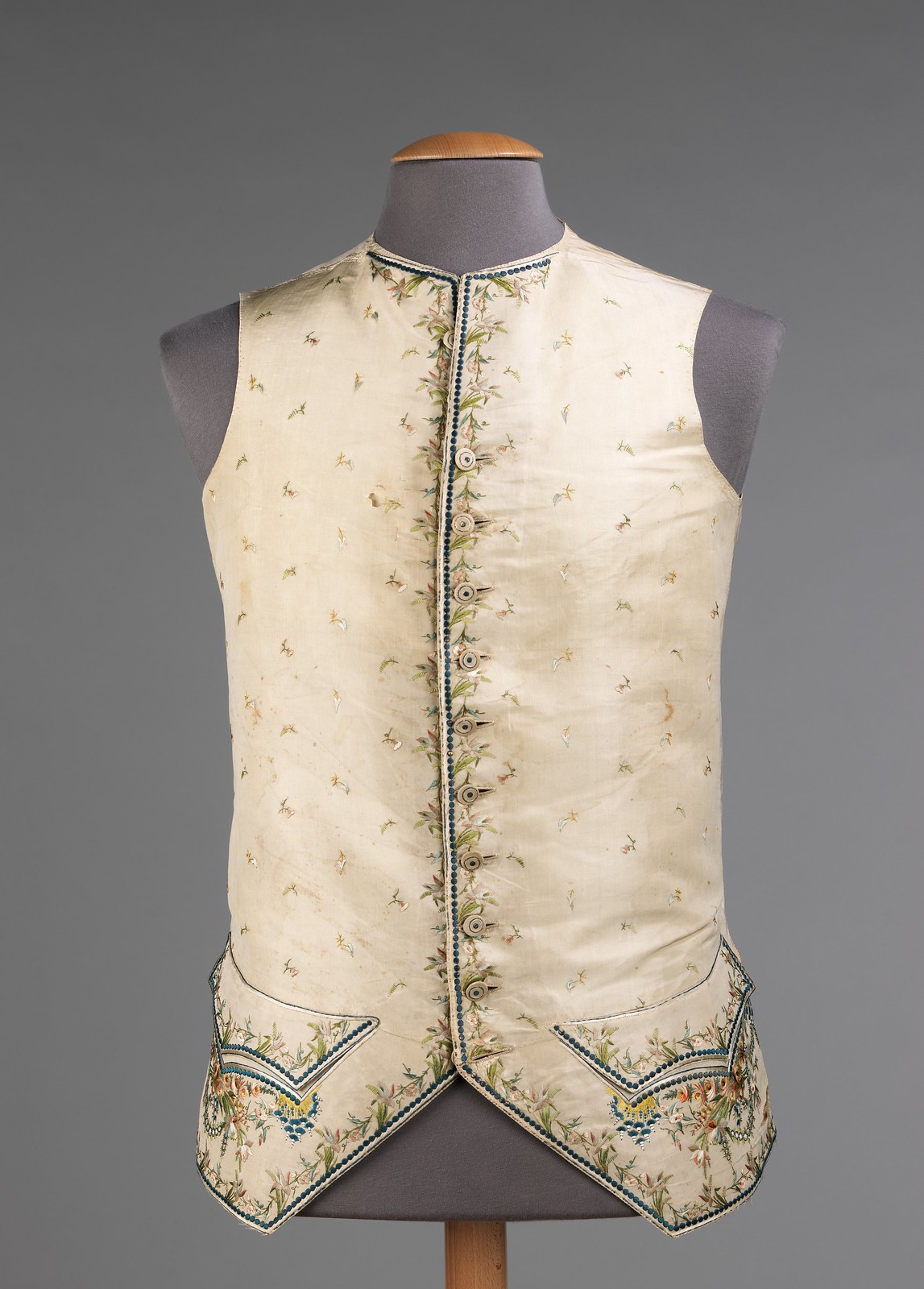 1760. French. silk, cotton. metmuseum