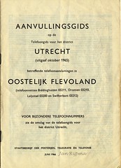 Telefoonboek Oostelijk Flevoland 1965 Het eerste telefoonboek van Biddinghuizen, Dronten, Lelystad, Swifterbant en Roggebotsluis