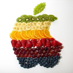 Retro Apple Logo fruit salad