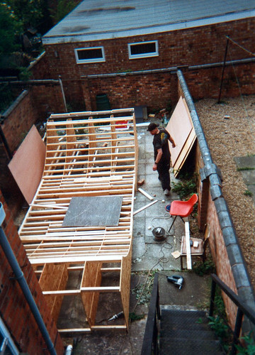 Dave's mini ramp under construction