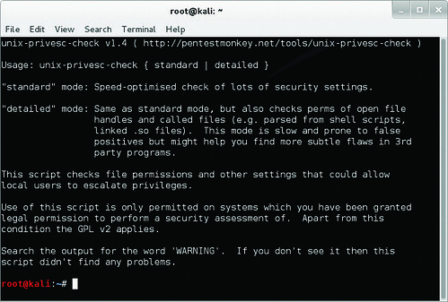 unix-privesc-check - Unix/Linux User Privilege Escalation Scanner