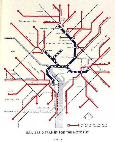 One of the plans for the Washington Subway, 1965