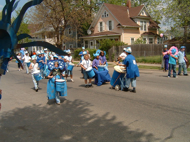 blue drummers