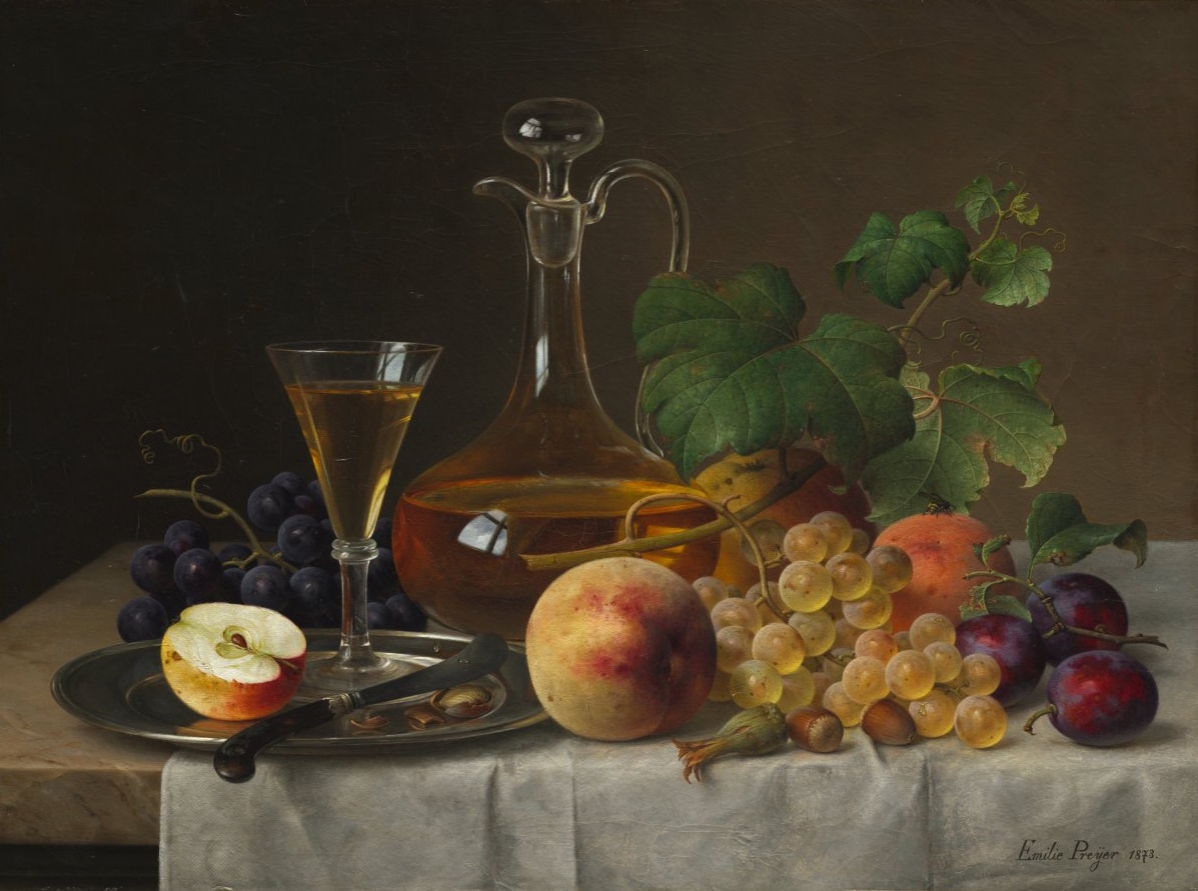 Still Life with Fruit by Emilie Preyer, 1873