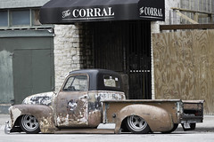 Slammed pickup at the Corral is OK