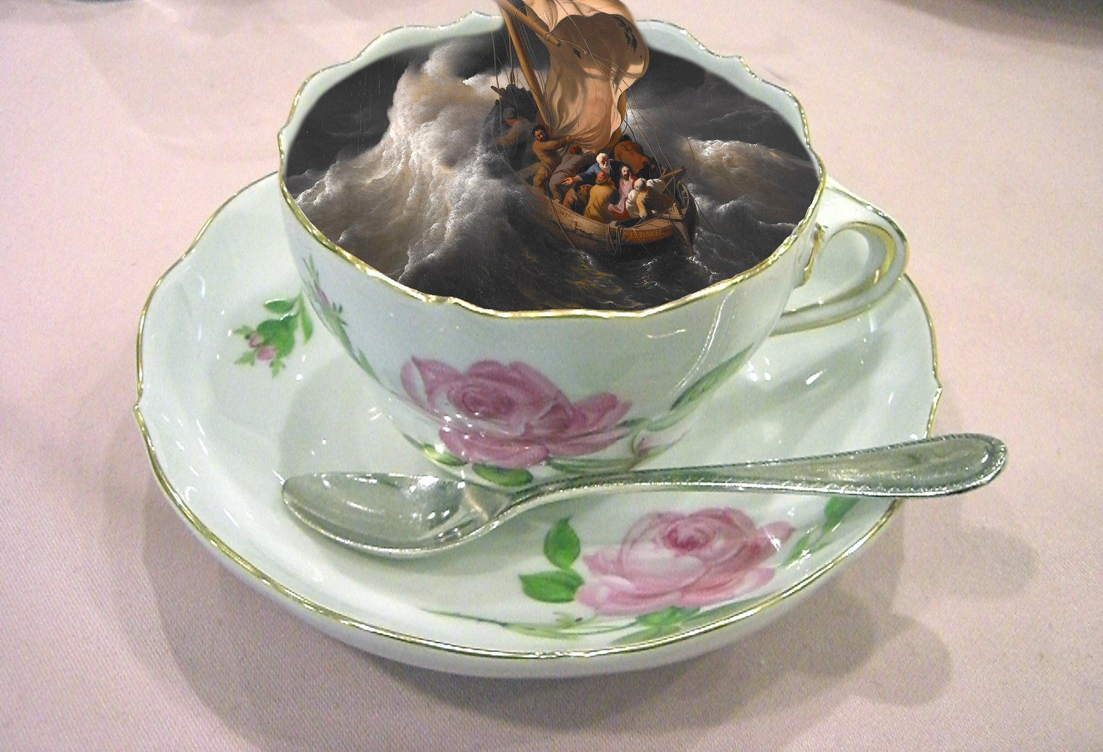 Storm in a teacup. Derivative of work credited to Miya