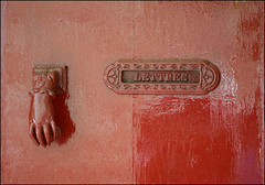 Doorknockers, door handles, locks and letterboxes