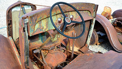 Derelict rusted-out mining utility truck - Goldfield Ghost Town, Apache Junction, Pinal County, Arizona