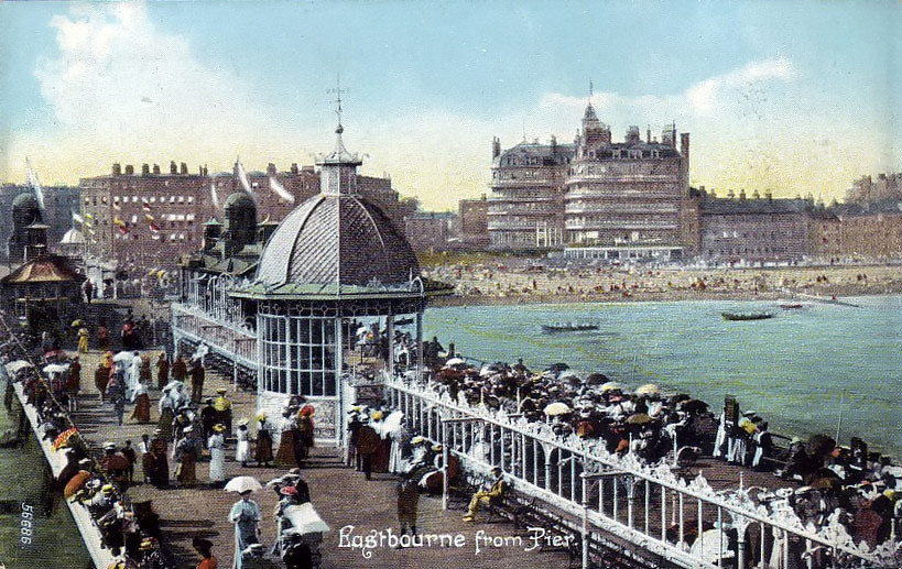 Eastbourne Pier postcard. Credit Ian Boyle, Simplon Postcards
