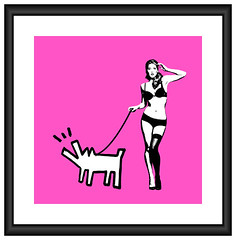 Kate Moss Walking Keith Haring Dog