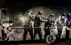 Banksy's SWAT Van Graffiti.