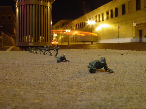 Army Men along Lincoln Ave