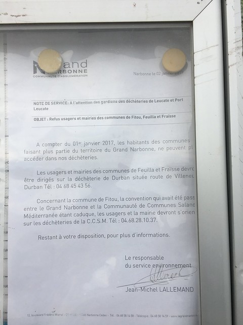 Refus usager et mairies des communes de Fitou, Feullia et Fraisse