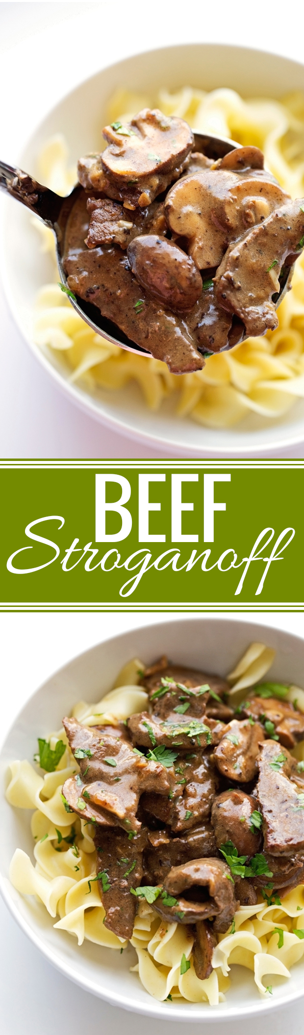 Beef Stroganoff - A simple 30 minute recipe that is super comforting! #stroganoff #beefstroganoff #comfortfood | Littlespicejar.com @littlespicejar