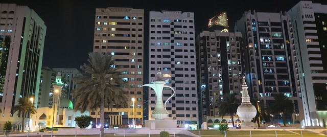 ittihad square at night abu dhabi