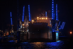 Blue Port Lightshow Hamburg Germany