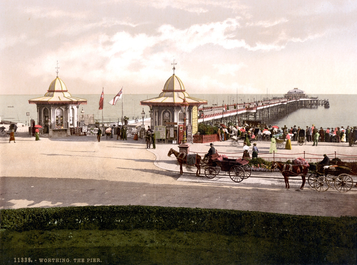 Worthing Pier, West Sussex, England, 1895