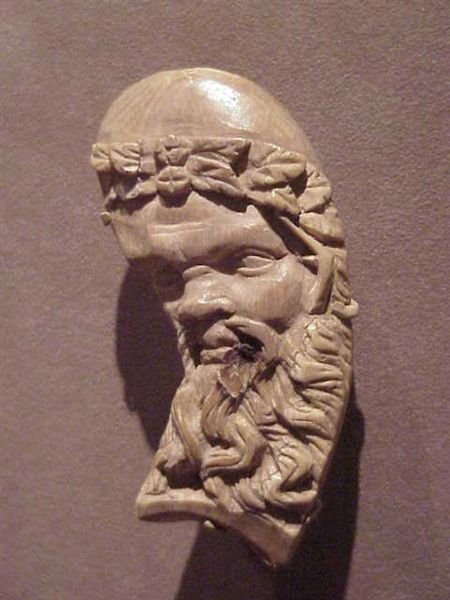 Carved ivory Silen Decoration from a Bed Greek 2nd century BCE
