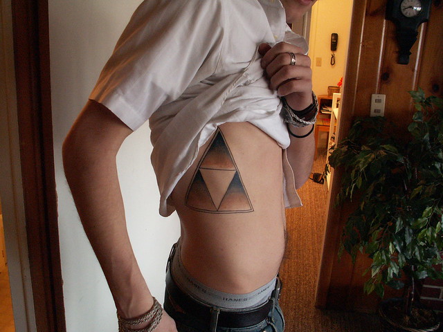 Ben and his spiffy Triforce tattoo Skinny bastard Just jealousy speaking