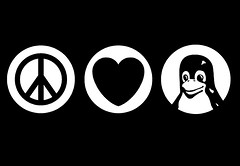 Peace, love, and Linux by flickr user amayita