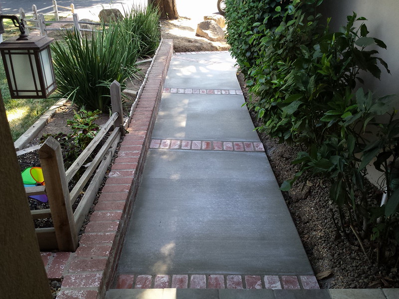 Front Walkway With Brick Inlay In Vacaville