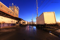 Hudson County Nj; Nightitme in the industrial outskirts of the city