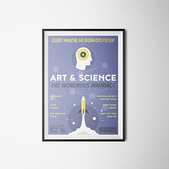 Create an illustrated art & science conference poster