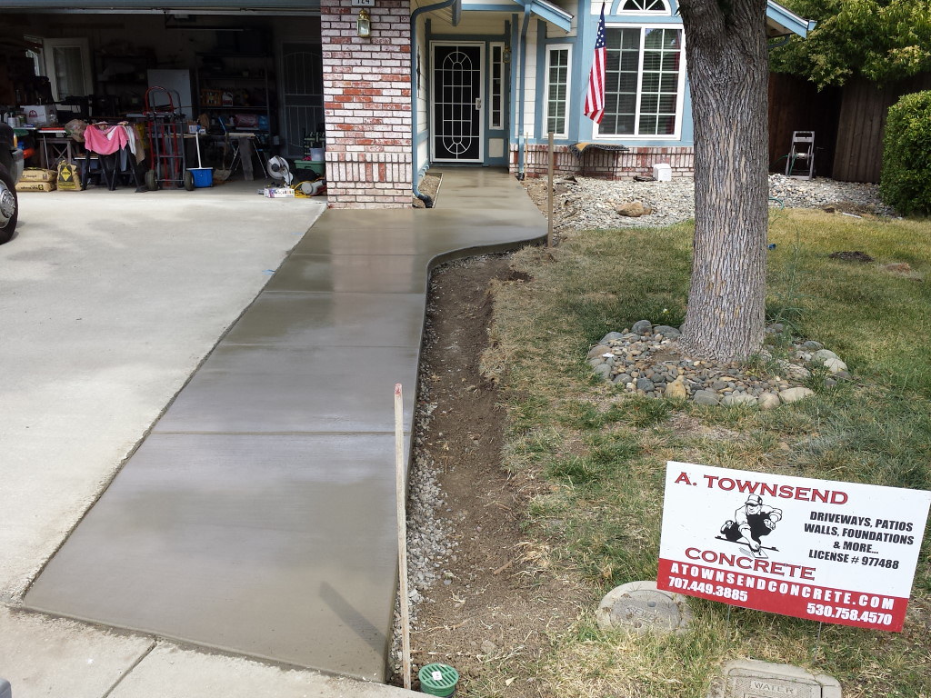 Driveway Widened And New Front Walkway In Vacaville