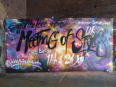 Meeting of Styles promo graffiti, Shoreditch