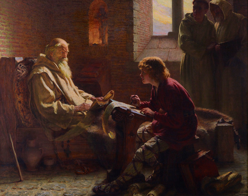The Venerable Bede translating the Gospel of John on his deathbed by James Doyle Penrose