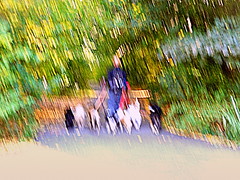 Autumn. Walking Dogs (Textured)