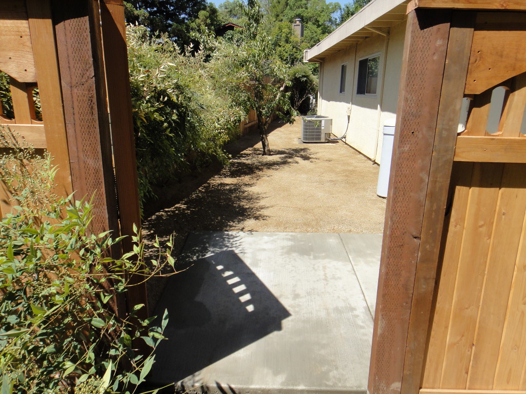 Concrete Trash Can Pad And Decomposed Granite Side Yard In Davis