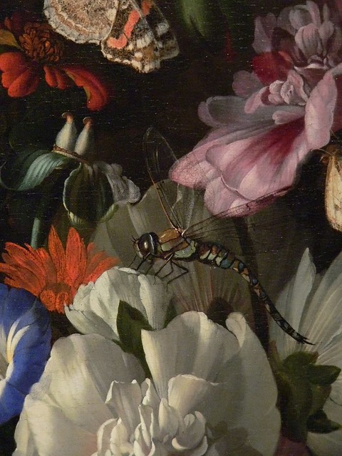 Vase of Flowers by Rachel Ruysch The Netherlands 1689 Oil Detail