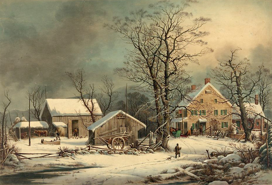 Winter in the Country. Published by Currier & Ives, c1863