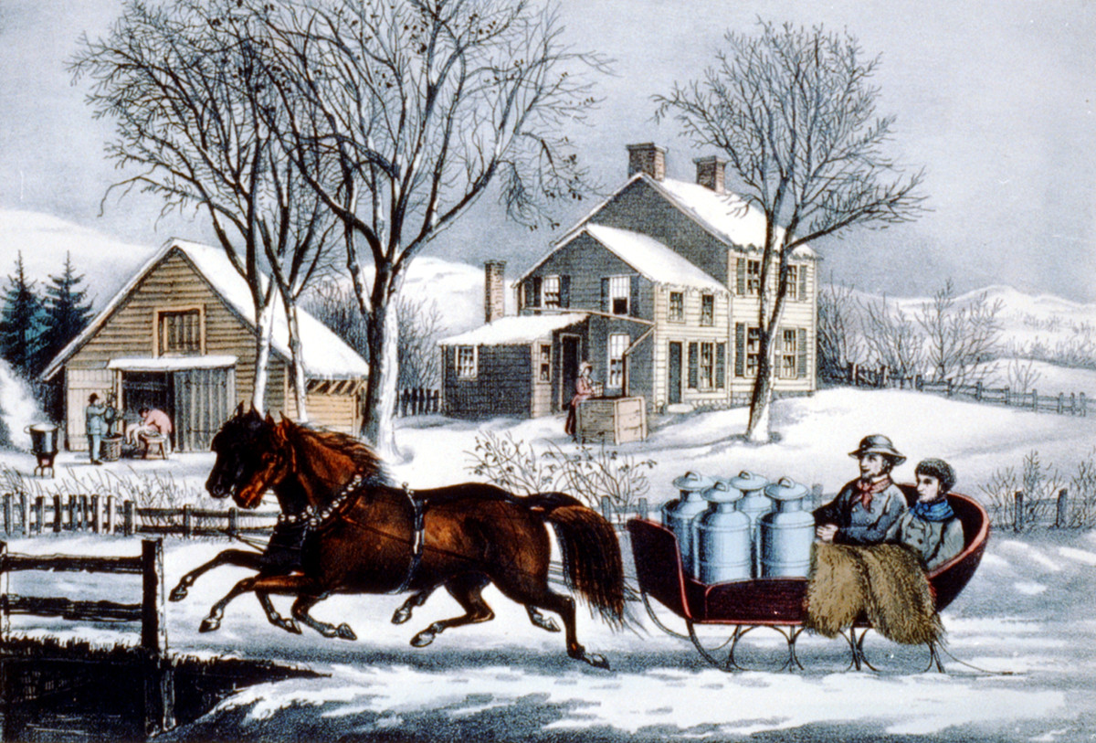 Winter morning in the country. Published by Currier & Ives, c1873