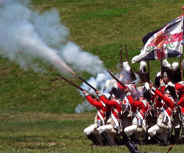 Muzzle Flash Defending their colours in a defensive circle formation