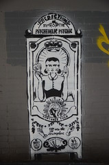 Predictions by the psychedelic psychic - Street art in Sniders Lane, Melbourne