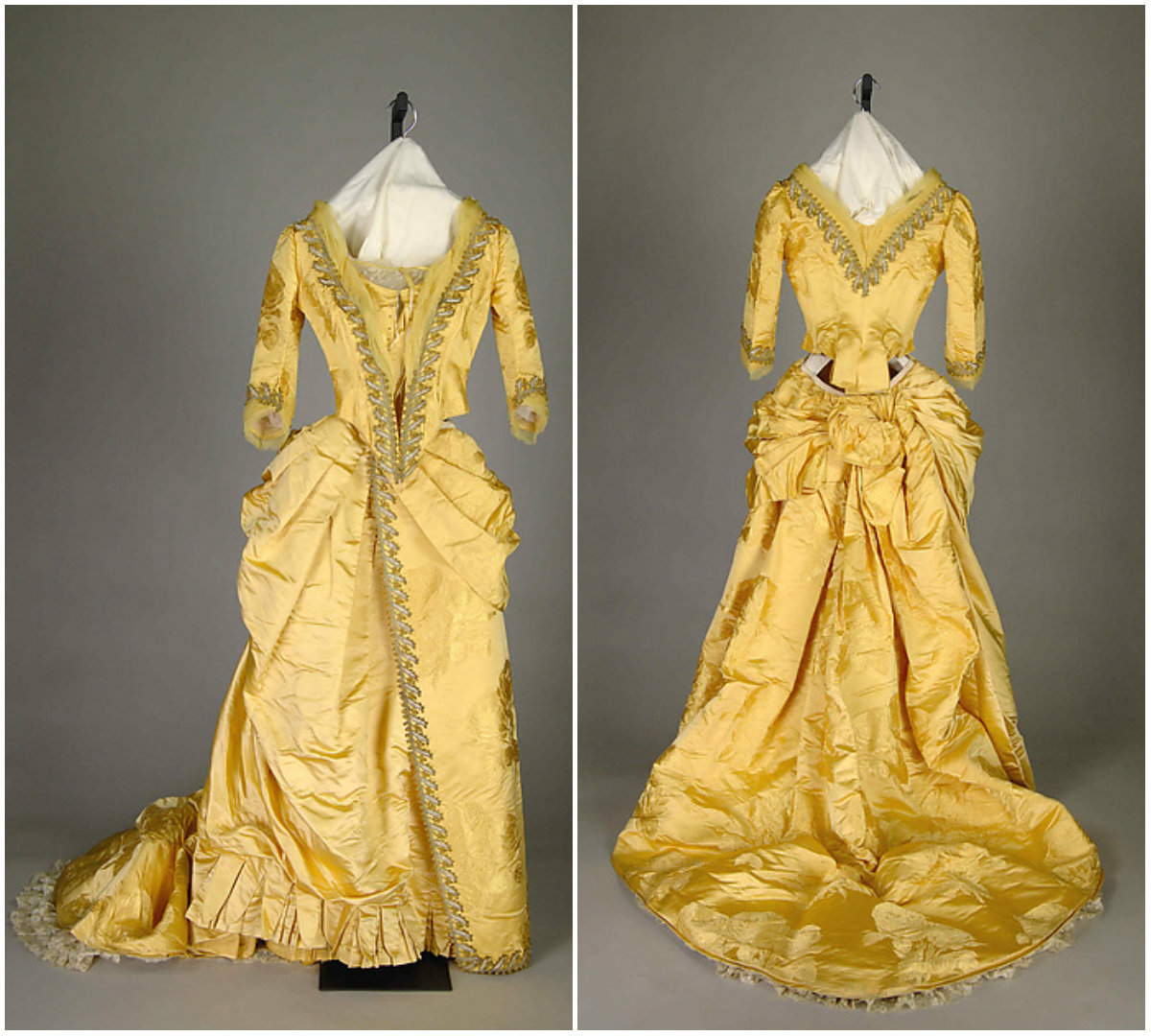 1888. Evening Gown. Silk, beads, metallic. metmuseum