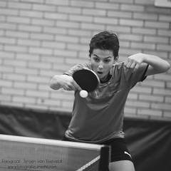 Table Tennis in black & white